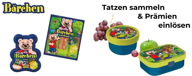Bärchen Produkte; Prämien im Bärchen-Design