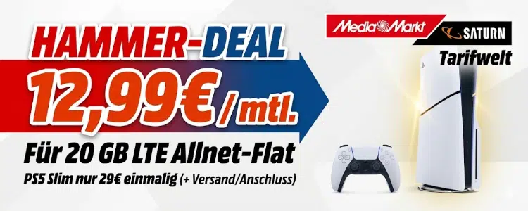 Gratis PS5 zum Handytarif bei MediaMarkt
