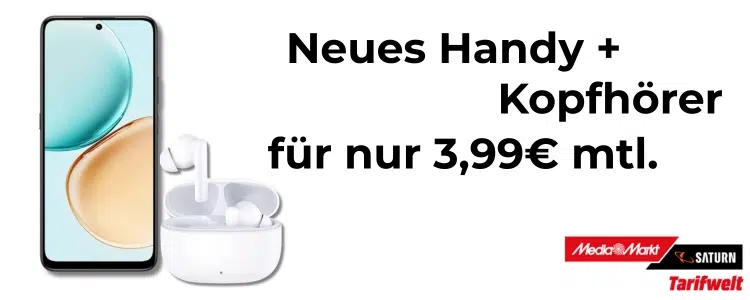 Honor 400 Smart; weiße Kopfhörer