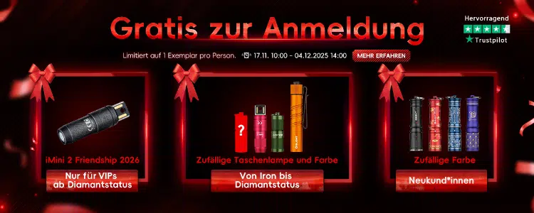 Gratis Taschenlampe bei Olight