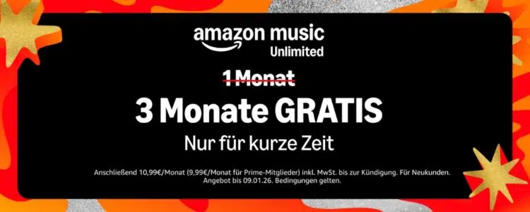 Amazon Music 3 Monate gratis testen