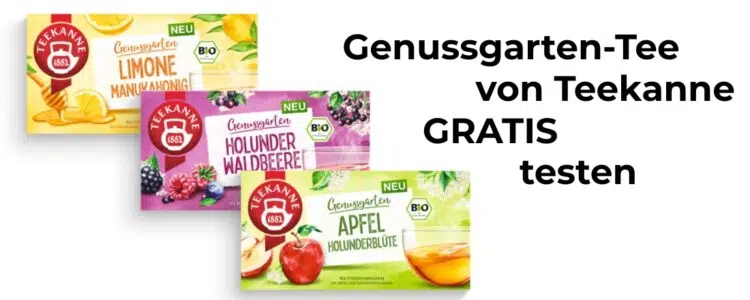 Teekanne Bio Genussgarten gratis testen