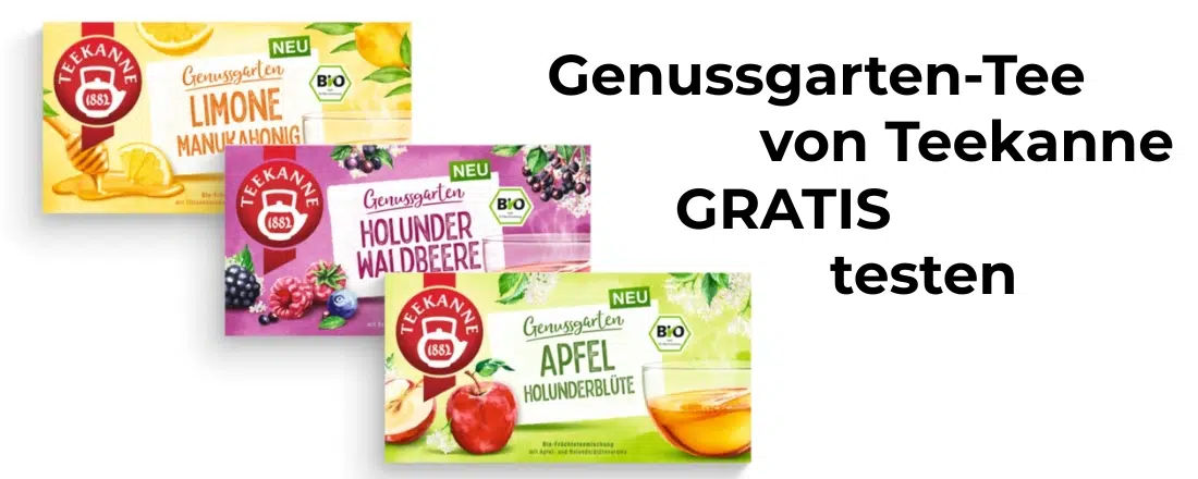Teekanne Bio Genussgarten gratis testen
