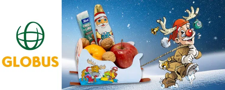 Nikolaus-Schlitten bei Globus