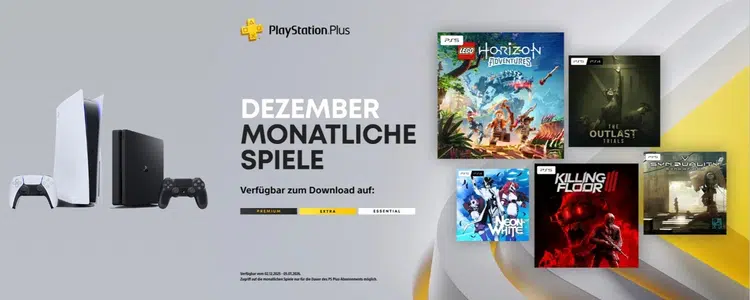 PS Plus Spiele Dezember Übersicht