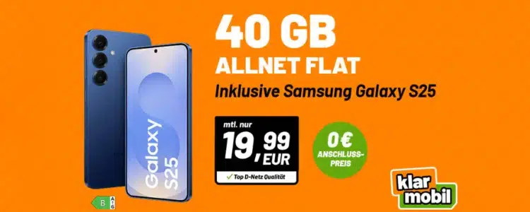 Samsung Galaxy S25 bei klarmobil