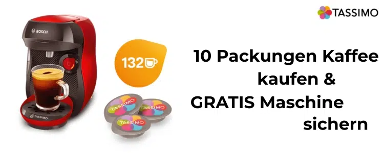 10x Kaffee kaufen & gratis Tassimo erhalten