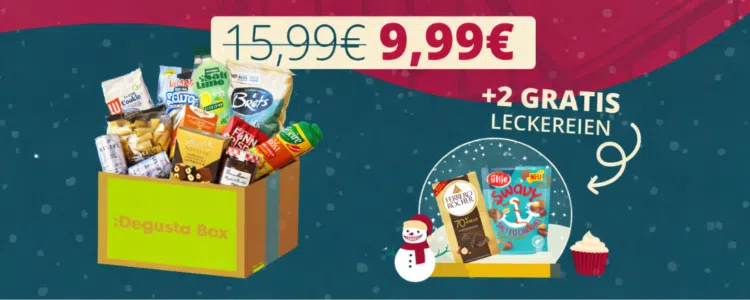 Degusta Box für 9,99€ + 2 gratis Artikel