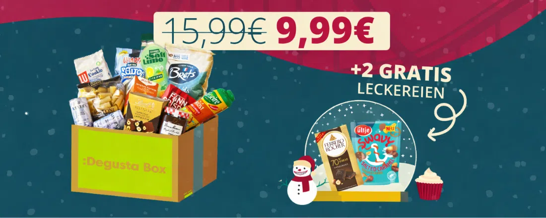 Degusta Box für 9,99€ + 2 gratis Artikel