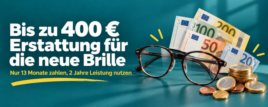 Brillenversicherung: bis zu 400€ Erstattung
