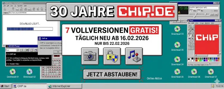 Jubiläumsaktion von Chip.de