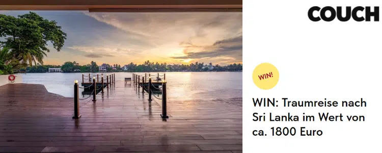 Couch-Gewinnspiel: Sri Lanka Reise gewinnen
