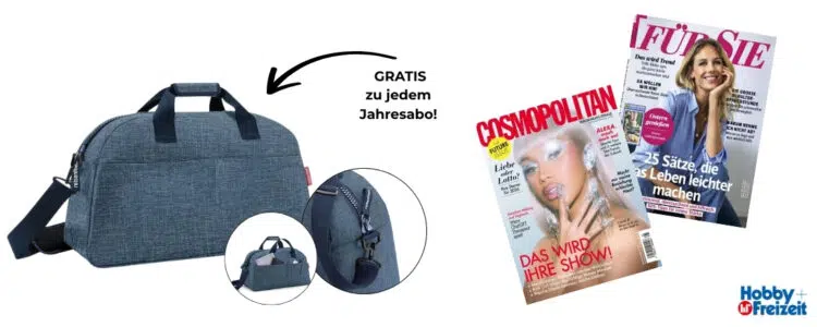 Gratis reisetasche Hobby + Freizeit