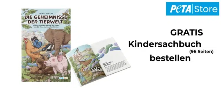 Kindersachbuch von PETA kostenlos