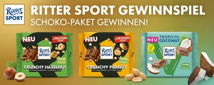 Ritter Sport Gewinnspiel 3 unterschiedliche Tafeln