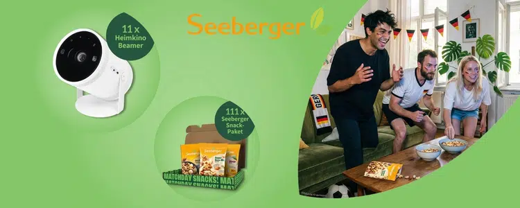 Seeberger Gewinnspiel Beamer & Snack-Paket