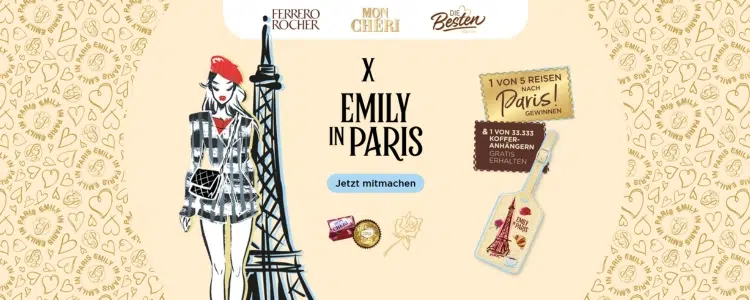 Emily in Paris x Ferrero Gewinnspiel