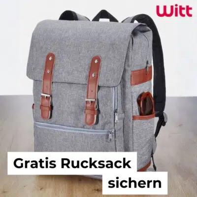 Gratis Rucksack bei Witt Weiden