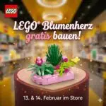 In LEGO®-Stores LEGO® Blumenherz bauen und behalten