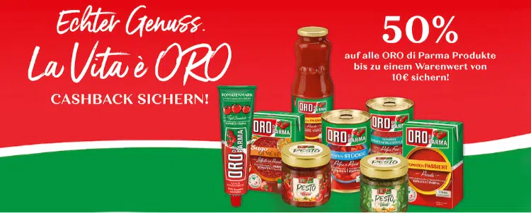 ORO di Parma Cashback-Aktion