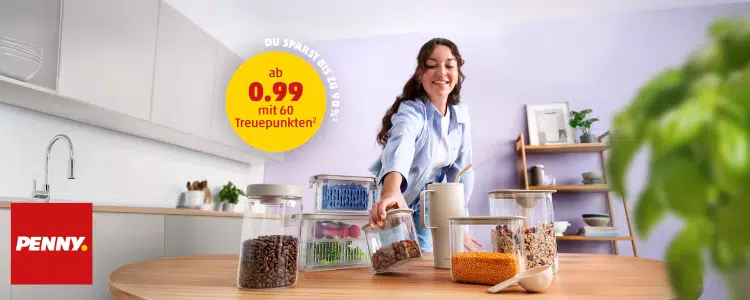 Penny Treuepunkt-Aktion 2026; Frua nimmt Aufbewahrungsdose