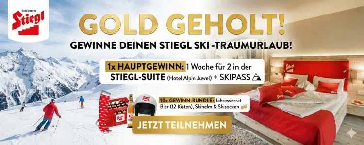 Stiegl-Gewinnspiel Skiurlaub