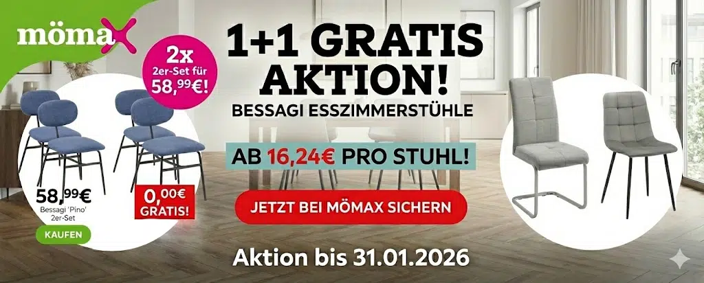 1+1 Aktion bei Mömax