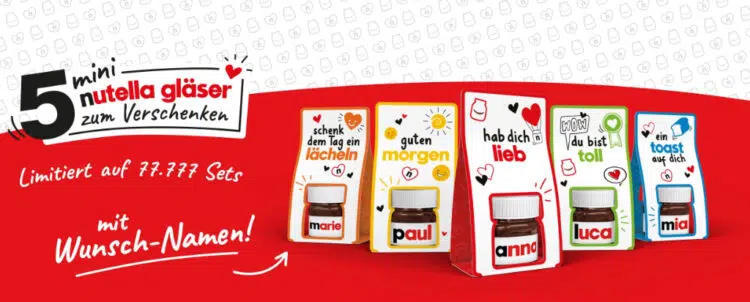 nutella Mini-Gläser kostenlos 