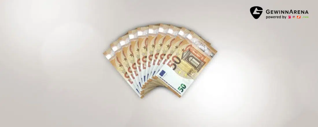 GewinnArena; 500€ in 50€-Scheinen aufgefächert