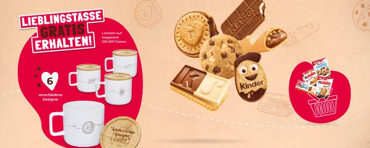 Gratis Tasse Knusper Liebe; Kekse von Ferrero