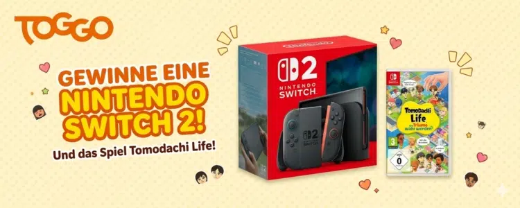 TOGGO-Gewinnspiel Nintendo Switch 2 + Tomodachi Life