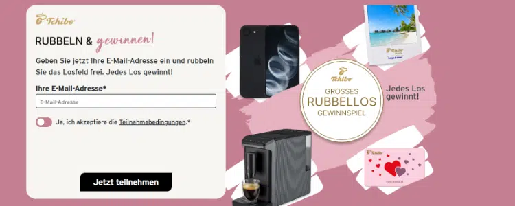 Tchibo Gewinnspiel; rubbeln & gewinnen