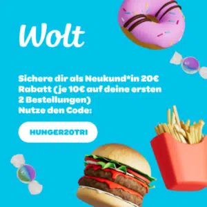 Wolt Gutschein 20€