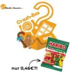 Crash-Box mit Haribo-Weihnachtsprodukt von World of Sweets