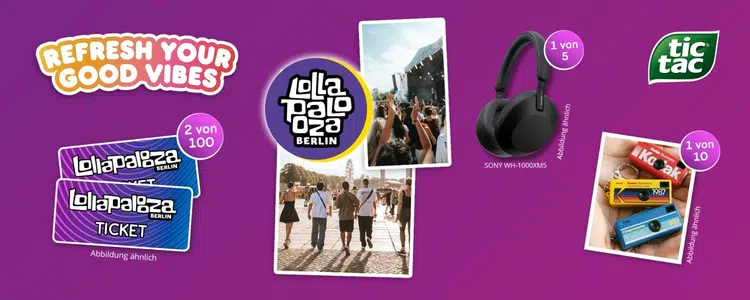 tic tac-Gewinnspiel Lollapalooza 2026