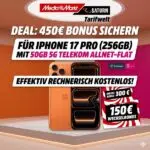 450€ Bonus für Apple iPhone 17 Pro