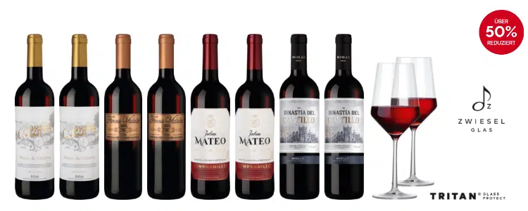 Hawesko Rotweinpaket + gratis Gläser