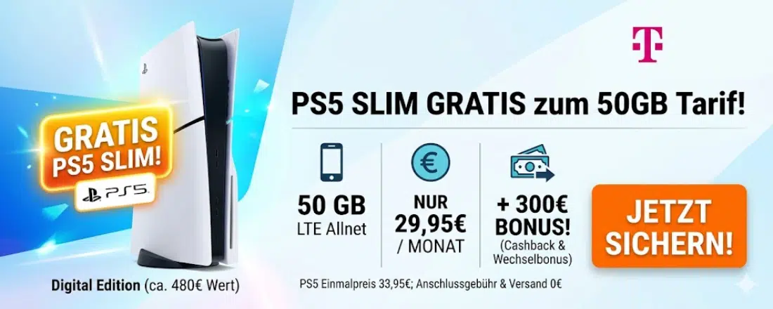 Gratis PS5 zum Handytarif bei Handyhelden