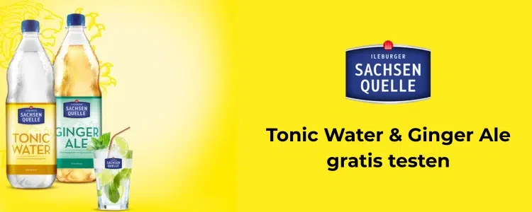 Sachsen Quelle Tonic Water & Ginger Ale gratis testen