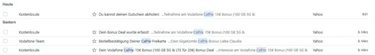 Vodafone CallYa Historie Claudi