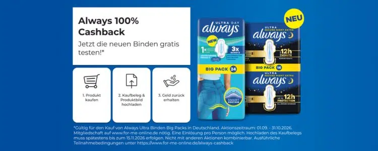 always Binden gratis testen