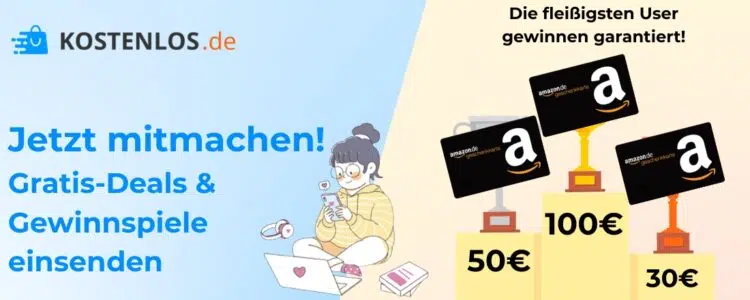 Kostenlos.de Gewinnspiel; Deal einsenden