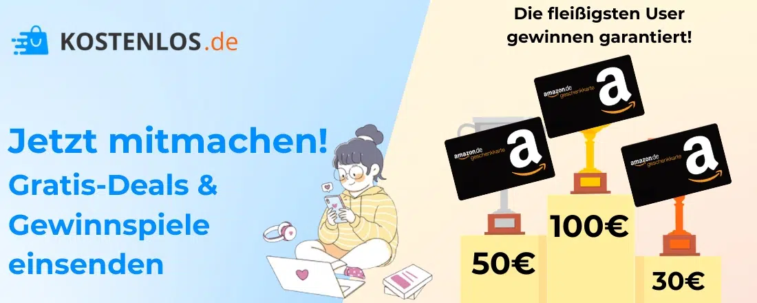 Kostenlos.de Gewinnspiel; Deal einsenden