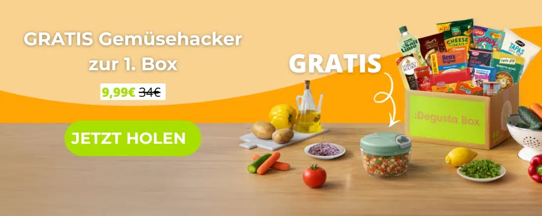 DegustaBox inkl. gratis Gemüsehacker