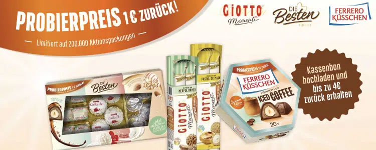 Giotto Küsschen Die BEsten; 1€ Cashback