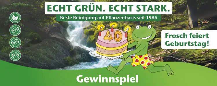 Frosch-Jubiläumsgewinnspiel