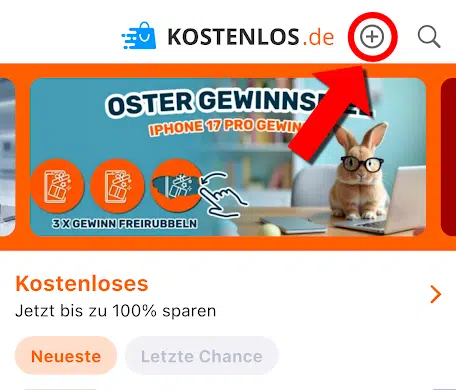 Aktion oder Gewinnspiel bei Kostenlos.de einsenden