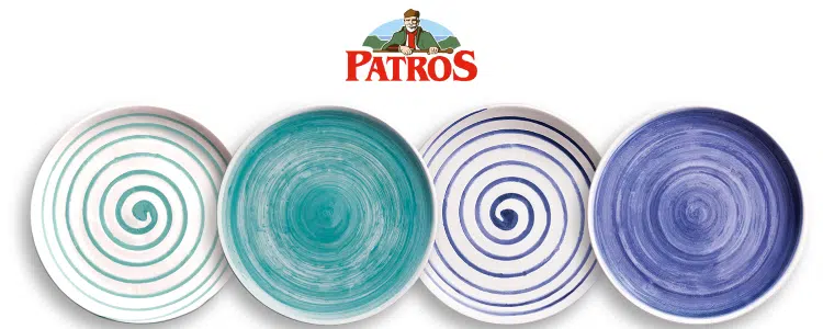 Patros-Gewinnspiel; Teller in vier Designs