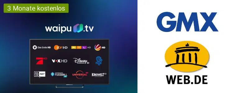 web.de und gmx verschenken waipu.tv