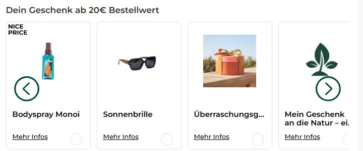 Geschenke bei Yves Rocher